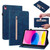 iPad 10th Gen 10.9 2022 Skin Feel Solid Color Zipper Leather Tablet Case - Blue