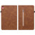 iPad 10th Gen 10.9 2022 Skin Feel Solid Color Zipper Leather Tablet Case - Brown