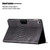 iPad 10th Gen 10.9 2022 Solid Color Crocodile Texture Leather Smart Tablet Case - Black