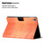 iPad 10th Gen 10.9 2022 Solid Color Crocodile Texture Leather Smart Tablet Case - Orange