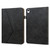 iPad 10th Gen 10.9 2022 Solid Color Embossed Striped Leather Tablet Case - Black