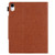 iPad 10th Gen 10.9 2022 Solid Color Metal Buckle Leather Smart Tablet Case - Brown