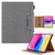 iPad 10th Gen 10.9 2022 Solid Color Metal Buckle Leather Smart Tablet Case - Grey