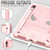 iPad 10th Gen 10.9 2022 Spider Texture Silicone Hybrid PC Tablet Case with Shoulder Strap - Rose Gold