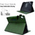 iPad 10th Gen 10.9 2022 Suede Cross Texture Magnetic Clasp Leather Tablet Case - Green