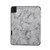 iPad 10th Gen 10.9 2022 Three-fold Marble Texture Protective Tablet Case with Pen Slot - Black Gray