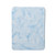 iPad 10th Gen 10.9 2022 Three-fold Marble Texture Protective Tablet Case with Pen Slot - Blue