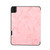 iPad 10th Gen 10.9 2022 Three-fold Marble Texture Protective Tablet Case with Pen Slot - Pink