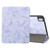 iPad 10th Gen 10.9 2022 Three-fold Marble Texture Protective Tablet Case with Pen Slot - Purple