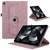 iPad 10th Gen 10.9 2022 Tree Life Embossed Rotation Leather Smart Tablet Case - Rose Gold