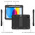 iPad 10th Gen 10.9 2022 Two-Color Robot Shockproof Silicone + PC Protective Tablet Case - Black