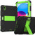 iPad 10th Gen 10.9 2022 Two-Color Robot Shockproof Silicone + PC Protective Tablet Case - Black + Yellow Green