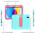 iPad 10th Gen 10.9 2022 Two-Color Robot Shockproof Silicone + PC Protective Tablet Case - Mint Green + Rose Red