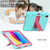 iPad 10th Gen 10.9 2022 Two-Color Robot Shockproof Silicone + PC Protective Tablet Case - Mint Green + Rose Red