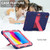 iPad 10th Gen 10.9 2022 Two-Color Robot Shockproof Silicone + PC Protective Tablet Case - Navy Blue + Rose Red