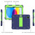 iPad 10th Gen 10.9 2022 Two-Color Robot Shockproof Silicone + PC Protective Tablet Case - Navy Blue + Yellow Green