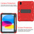 iPad 10th Gen 10.9 2022 Two-Color Robot Shockproof Silicone + PC Protective Tablet Case - Red + Black