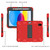 iPad 10th Gen 10.9 2022 Two-Color Robot Shockproof Silicone + PC Protective Tablet Case - Red + Black