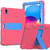 iPad 10th Gen 10.9 2022 Two-Color Robot Shockproof Silicone + PC Protective Tablet Case - Rose Red + Blue