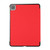 3-folding Skin Texture Horizontal Flip TPU + PU Leather Case with Holder iPad Air 2022 / 2020 10.9 - Red