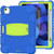 3-Layer PC + Silicone Shockproof Tablet Case with Holder iPad Air 2020 / 2022 10.9 / Pro 11 2022 / 2021 / 2020 / 2018 - Blue+Lime