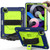 Contrast Color Robot Shockproof Silicone + PC Protective Case with Holder iPad Air 2022 / 2020 10.9 - Navy Blue Yellow Green