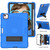 Contrast Color Robot Shockproof Silicone + PC Protective Case with Holder iPad Air 2022 / 2020 10.9 inch - Dark Blue Black