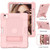 Contrast Color Robot Shockproof Silicone + PC Protective Case with Holder iPad Air 2022 / 2020 10.9 inch - Rose Gold