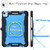 Contrast Color Shockproof Robot Silicone + PC Case with Wristband Holder iPad Air 2022 / 2020 10.9 - Black + Blue