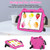 iPad 10th Gen 10.9 2022 Ice Baby EVA Shockproof Hard PC Tablet Case - Rose Red+Black