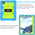 iPad Air 2020 / 2022 10.9 Silicone Hybrid PC Shockproof Tablet Case with Shoulder Strap - Bluish-Green