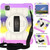 iPad Air 2020 / 2022 10.9 Silicone Hybrid PC Shockproof Tablet Case with Shoulder Strap - Colorful Purple