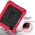 iPad Air 2022 / 2020 10.9 / Air 2022 Shockproof PC + Silicone Combination Case with Holder & Hand Strap & Shoulder Strap - Red + Black