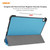 iPad Air 2022 / 2020 10.9 / iPad Pro 11 2018 ENKAY ENK-8013 PU Leather + Plastic Smart Case with Three-folding Holder - Light Blue