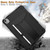 iPad Air 2022 / 2020 10.9 / iPad Pro 11 T-shaped Bracket Contrast Color Shockproof PC + Silicone Protective Case - Black+Black