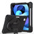 iPad Air 2022 / 2020 10.9 360 Degree Rotation PC + Silicone Protective Case with Holder & Hand-strap - Black