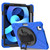 iPad Air 2022 / 2020 10.9 360 Degree Rotation PC + Silicone Protective Case with Holder & Hand-strap - Blue