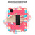 iPad Air 2022 / 2020 10.9 360 Degree Rotation PC + Silicone Shockproof Combination Case with Holder & Hand Grip Strap & Neck Strap & Pen Slot Holder - Colorful+Hot Pink