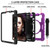 iPad Air 2022 / 2020 10.9 360 Degree Rotation PC + Silicone Shockproof Combination Case with Holder & Hand Grip Strap & Neck Strap & Pen Slot Holder - Purple