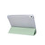 iPad Air 2022 / 2020 10.9 3-folding Electric Pressed Skin Texture Smart Leather Tablet Case - Green