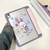 iPad Air 2022 / 2020 10.9 Acrylic Painted 3-fold Holder Leather Tablet Case - Three Little Rabbits