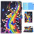 iPad Air 2022 / 2020 10.9 Colored Drawing Stitching Horizontal Flip Leather Case with Holder & Card Slots & Sleep / Wake-up function - Music Butterfly