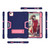 iPad Air 2022 / 2020 10.9 Contrast Color Robot Shockproof Silicon + PC Protective Case with Holder & Pen Slot - Navy Blue + Rose Red