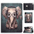iPad Air 2022 / 2020 10.9 Electric Pressed Colored Drawing Horizontal Flip Leather Case with Holder & Card Slots & Sleep / Wake-up Function - Elephant