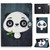 iPad Air 2022 / 2020 10.9 Electric Pressed Colored Drawing Horizontal Flip Leather Case with Holder & Card Slots & Sleep / Wake-up Function - Panda