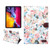 iPad Air 2022 / 2020 10.9 Flower Cloth Texture PC Horizontal Flip Leather Protective Case with Holder & Card Slots & Wallet & Photo Frame & Sleep / Wake-up Function - White