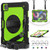 iPad Air 2022 / 2020 10.9 Shockproof Black Silica Gel + Colorful PC Protective Case - Black+Green