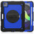 iPad Air 2022 / 2020 10.9 Shockproof Black Silica Gel + Colorful PC Protective Case - Dark Blue