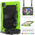 iPad Air 2022 / 2020 10.9 Shockproof Black Silica Gel + Colorful PC Protective Case - Green