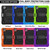 iPad Air 2022 / 2020 10.9 Shockproof Black Silica Gel + Colorful PC Protective Case - Orange